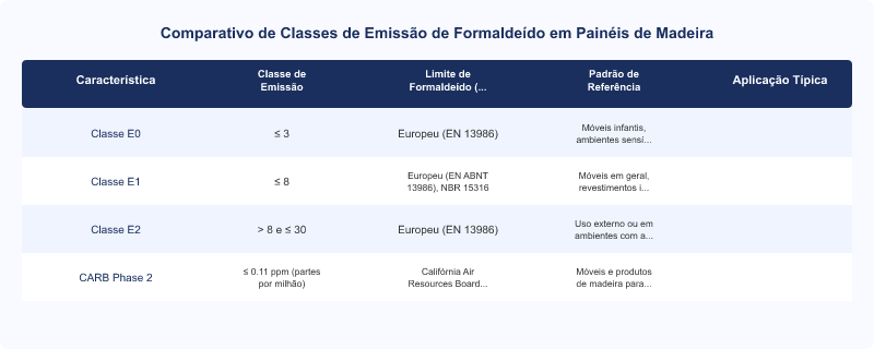 Emissão de Formaldeído em MDF: Impacto na Escolha e Segurança (Classe E1)