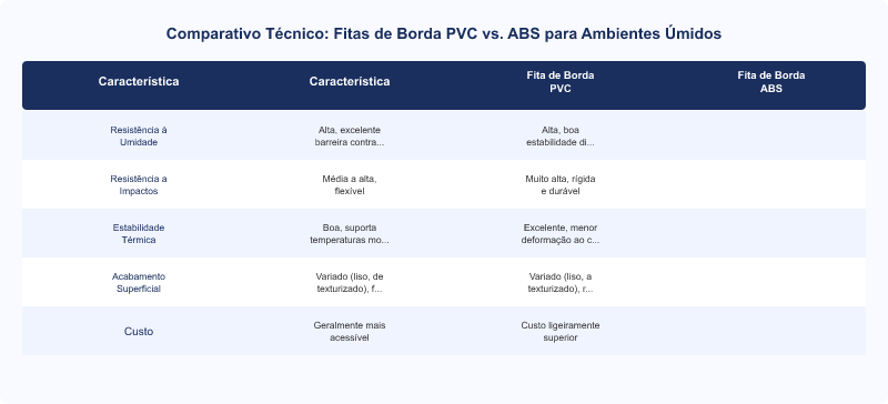 Fita de Borda para MDF em Ambientes Úmidos: PVC e ABS são as Melhores Opções