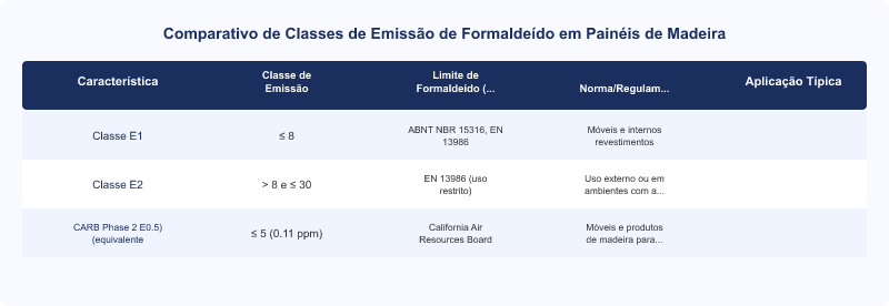 Legislação Brasileira sobre Formaldeído em Móveis: ABNT NBR 15316 e Classe E1