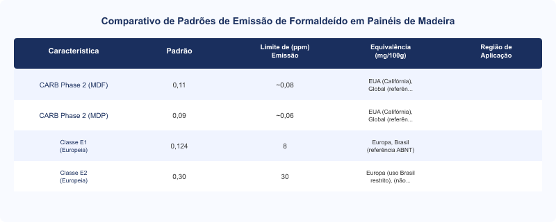 Diagrama técnico: MDF CARB Phase 2: Identificação e Conformidade para Segurança