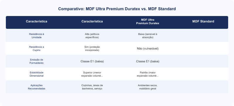 MDF Ultra Premium Duratex: Vantagens Técnicas e Resistência para Marcenaria