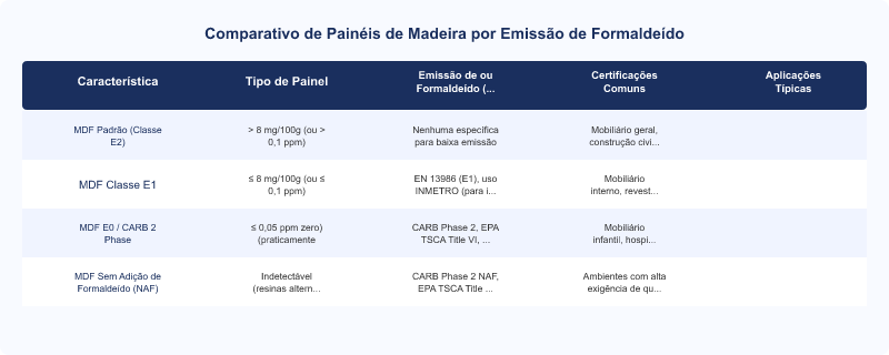 Painéis de Madeira Sem Formaldeído: Alternativas e Certificações