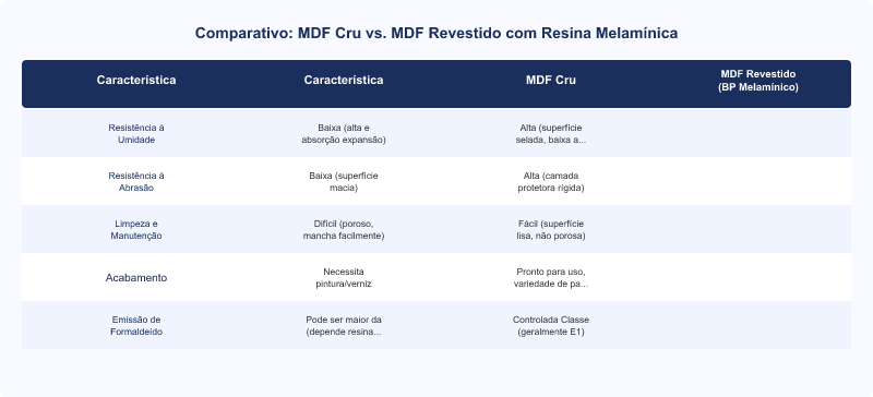 Diagrama técnico: Resina Melamínica: Proteção Avançada do MDF contra Umidade