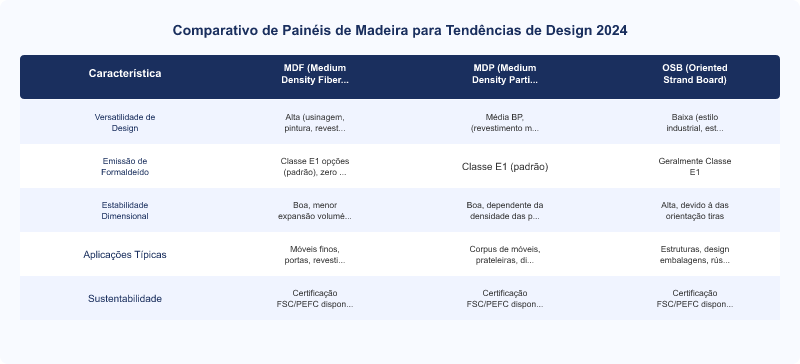 Diagrama técnico: Tendências de Design e Inovação em Painéis de Madeira 2024: Guia Técnico