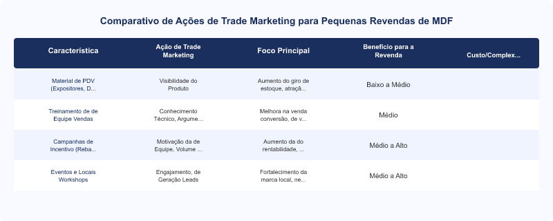 Trade Marketing para Pequenas Revendas de MDF: Estratégias e Benefícios