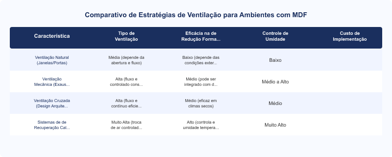 Diagrama técnico: Ventilação e Qualidade do Ar em Ambientes com MDF: Guia Técnico